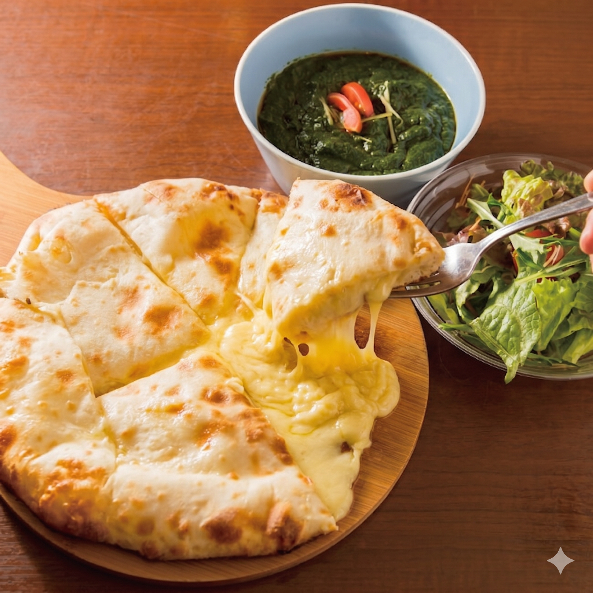 ランチ チーズナンセット